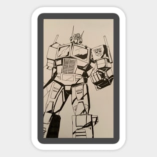 Optimus Primer on white background Sticker